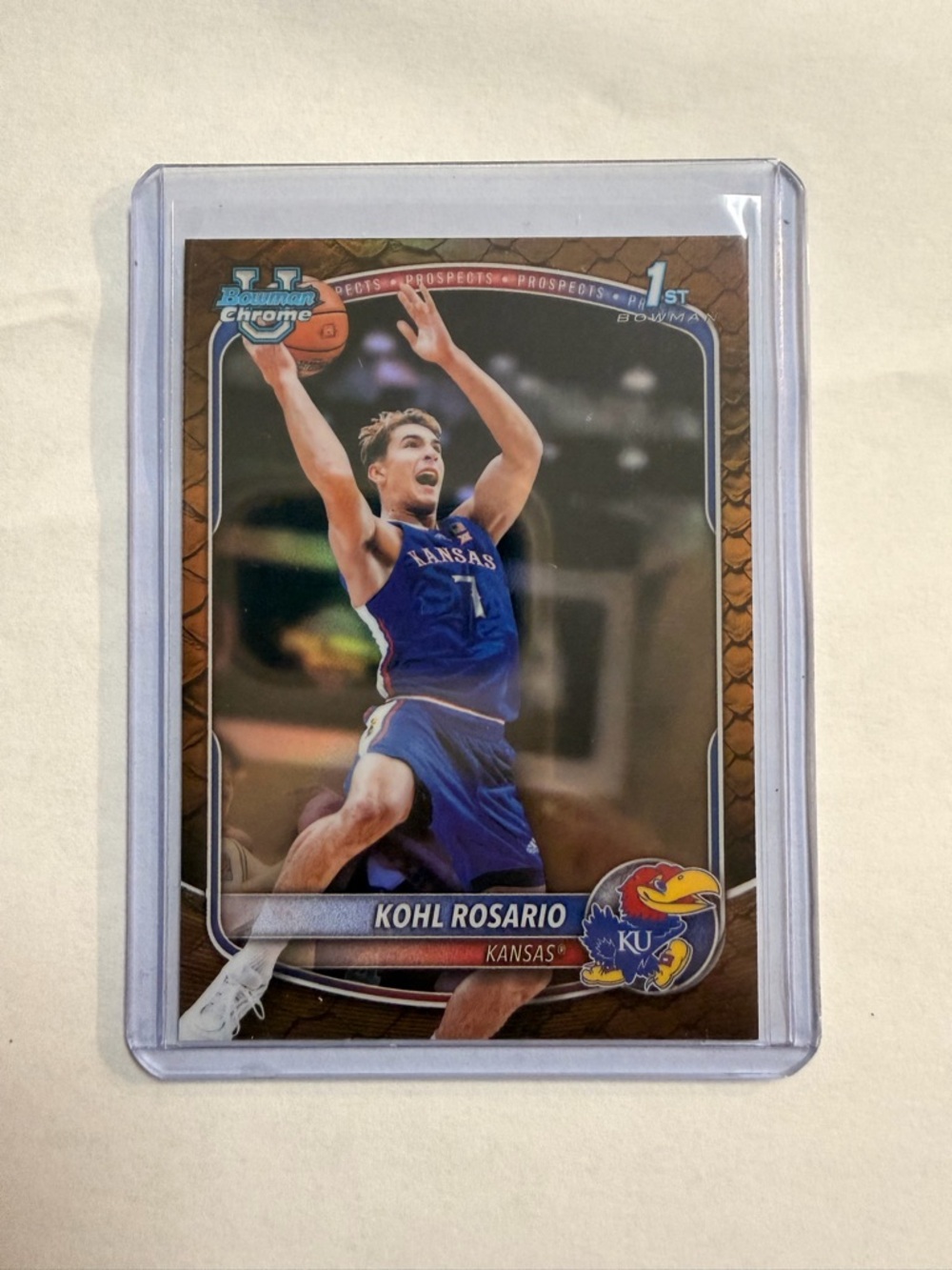 🔥Bowman Chrome Kohl Rosario Kansas Basketball Rookie Card